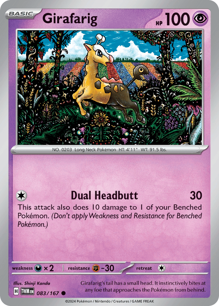 Girafarig Twilight Masquerade card