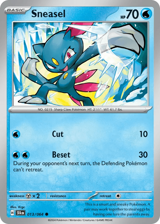 Sneasel Shrouded Fable card