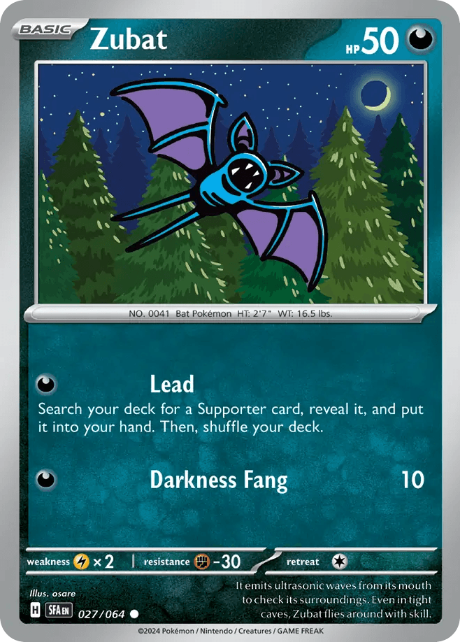 Zubat Shrouded Fable card