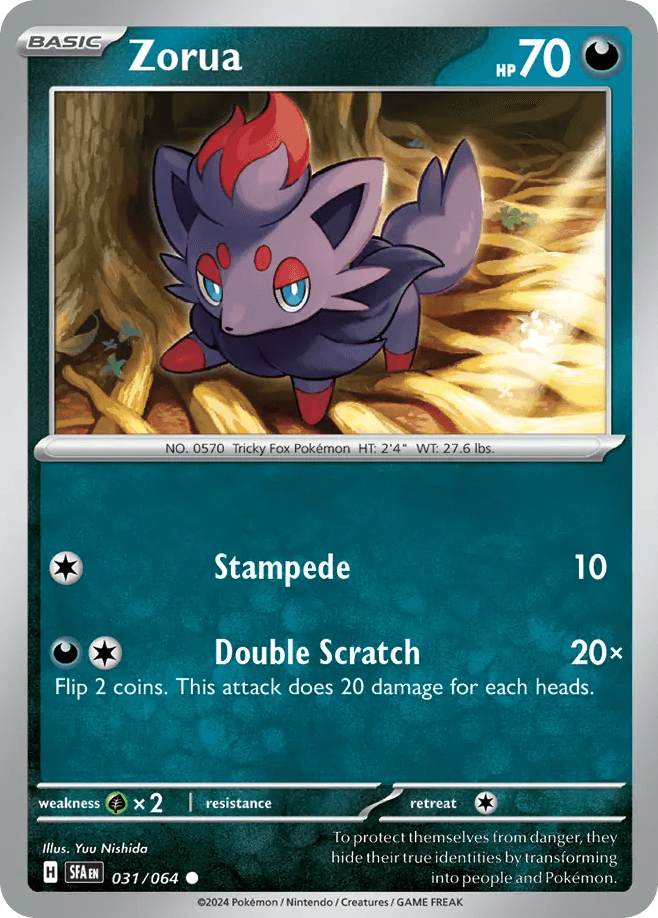 Zorua Shrouded Fable card
