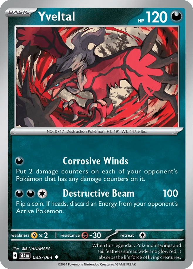 Yveltal Shrouded Fable card