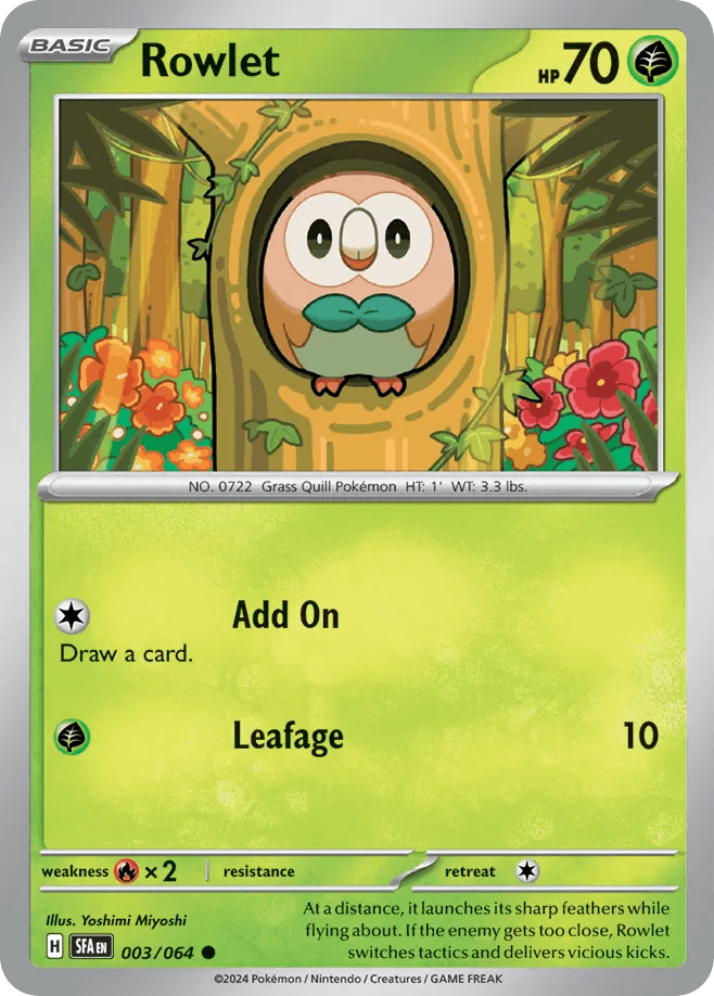 Rowlet Shrouded Fable card