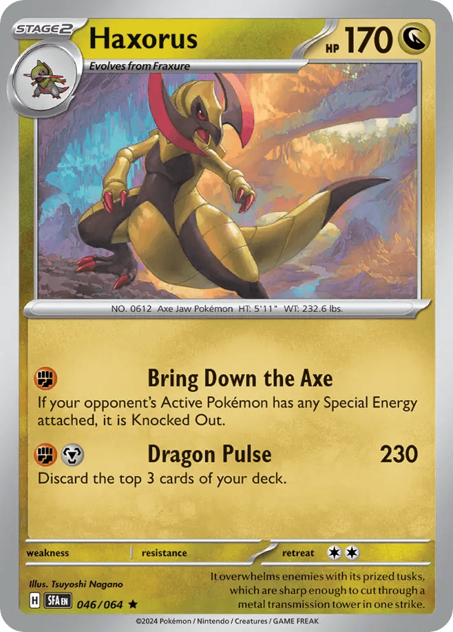 Haxorus Shrouded Fable card