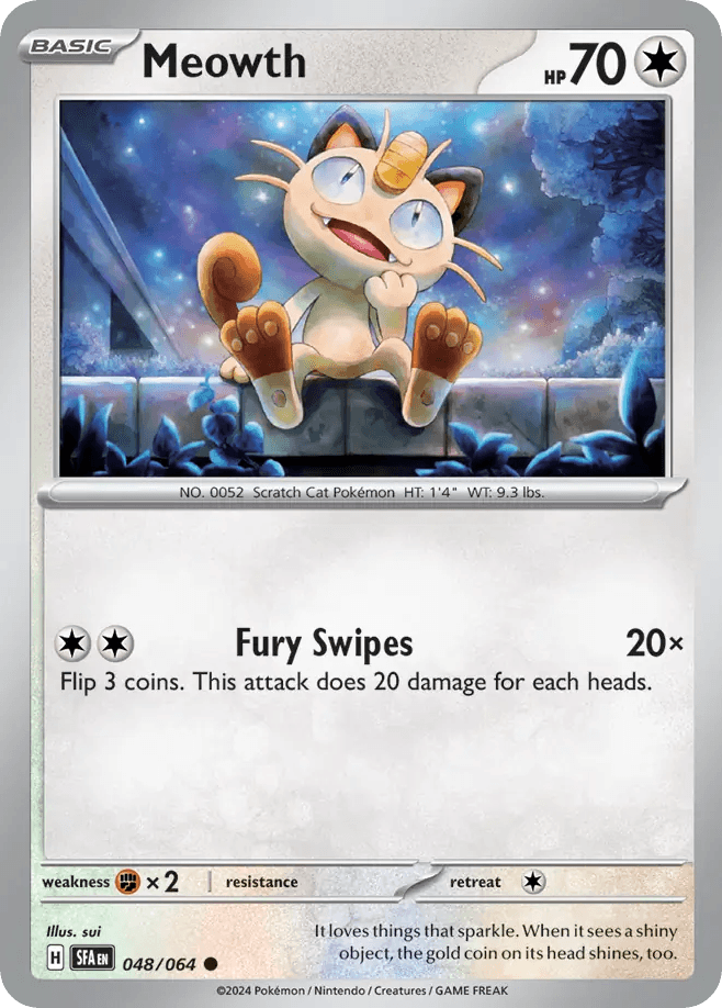 Meowth Shrouded Fable card