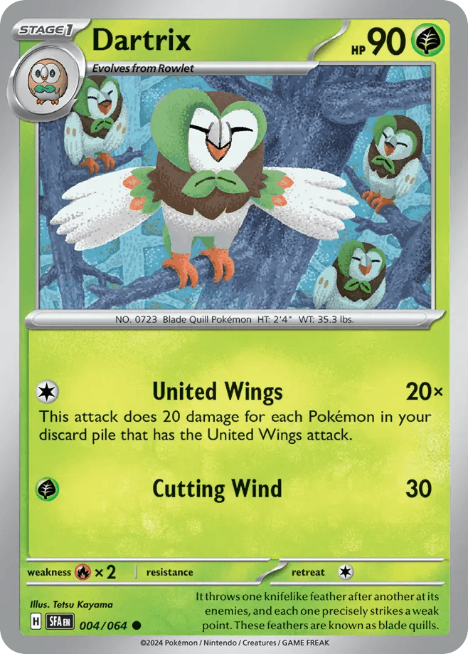 Dartrix 宝可梦 card