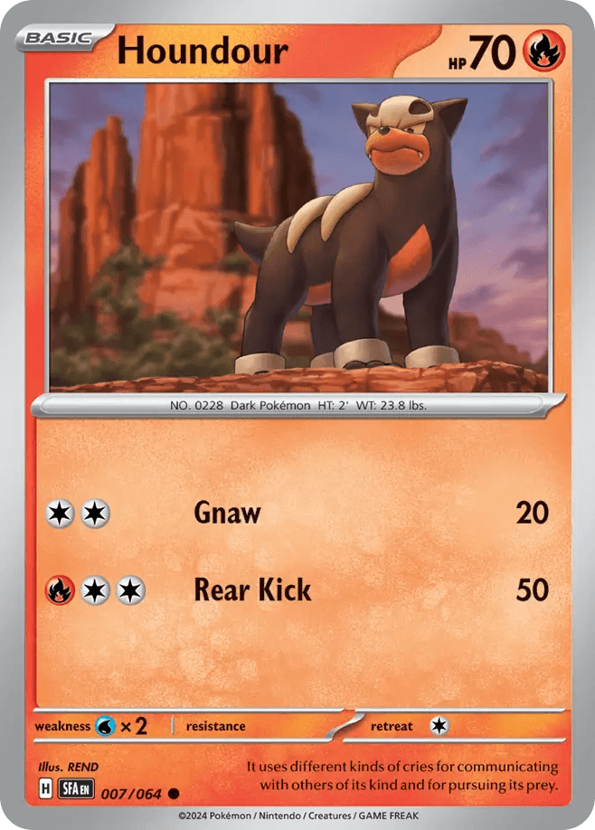 Houndour Shrouded Fable card