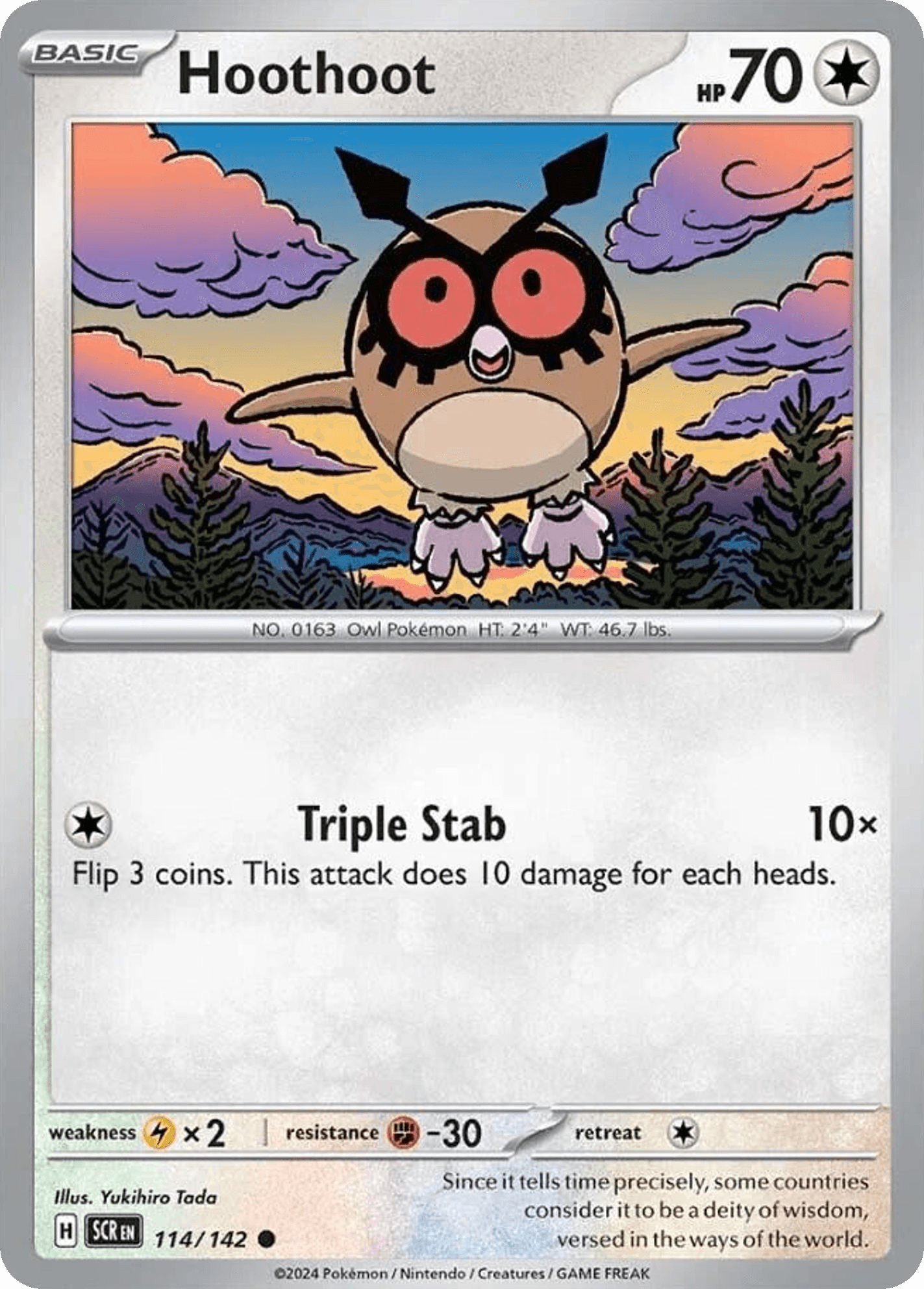 Hoothoot Stellar Crown card