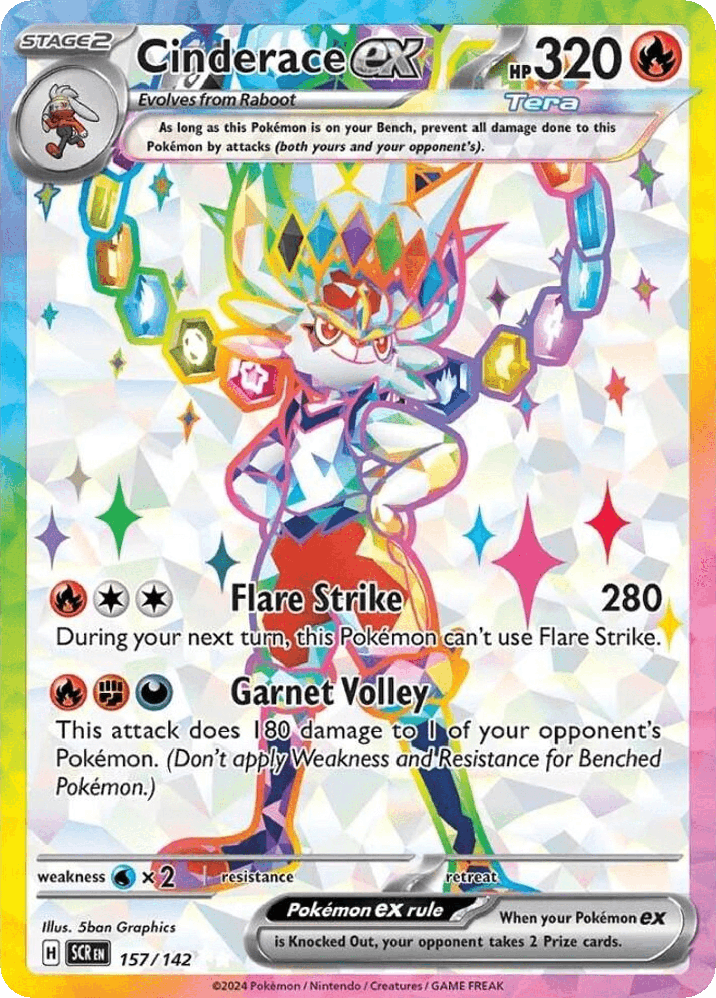 Cinderace ex Stellar Crown card