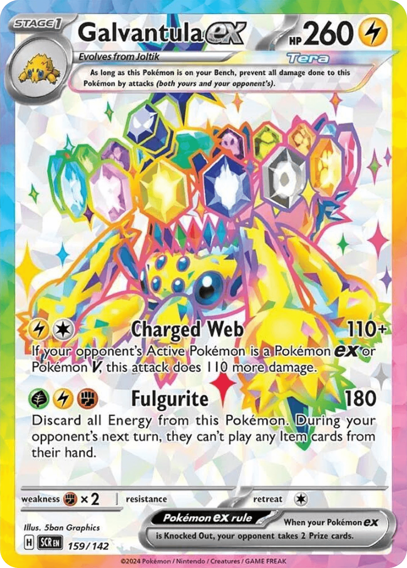 Galvantula ex 寶可夢 card