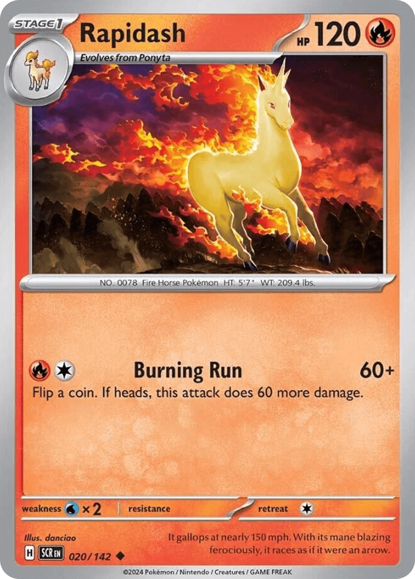 Rapidash Stellar Crown card
