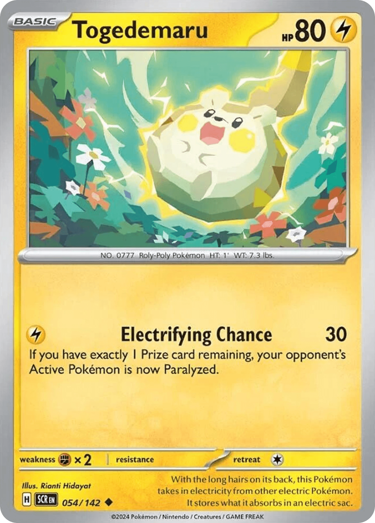 Togedemaru Stellar Crown card