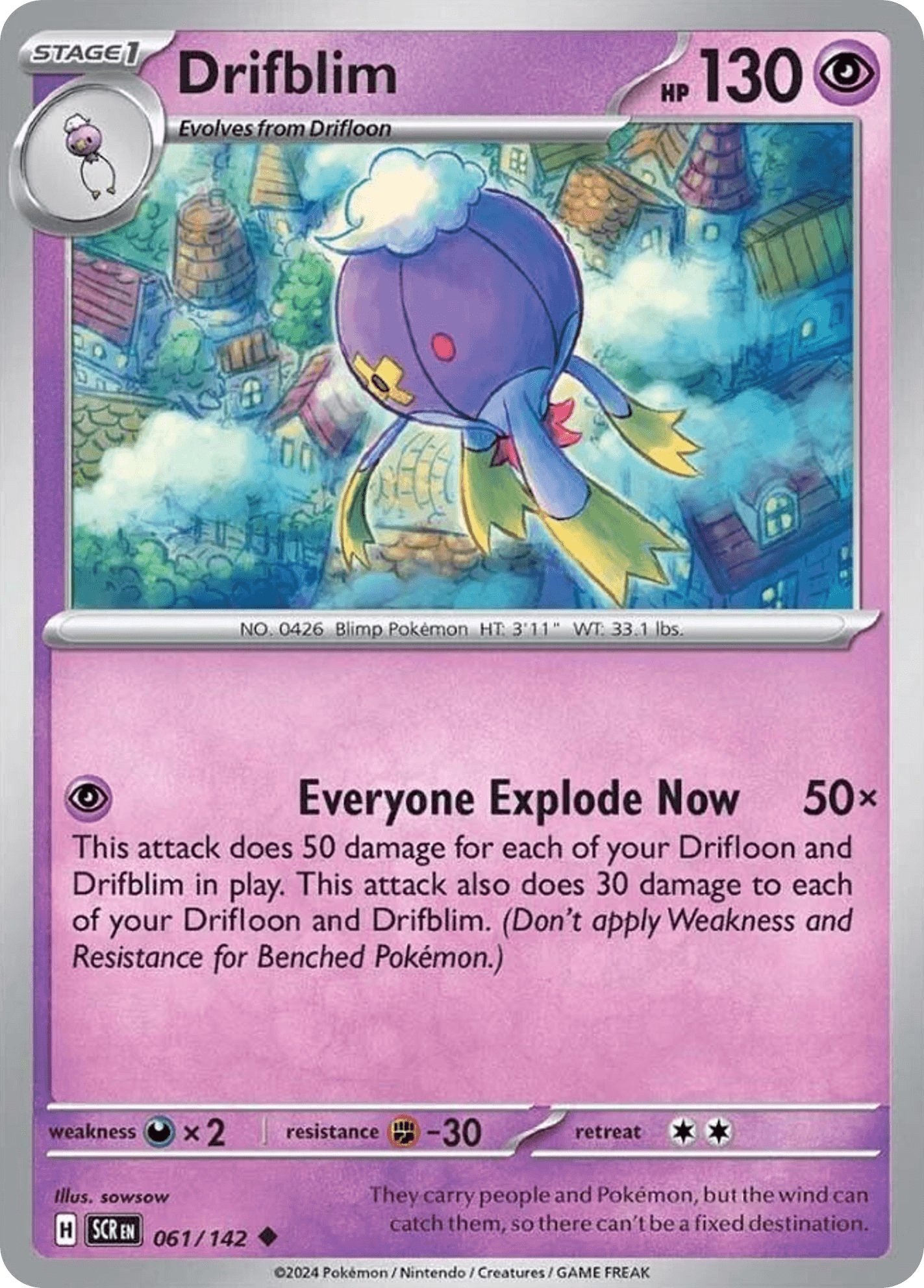 Drifblim Stellar Crown card
