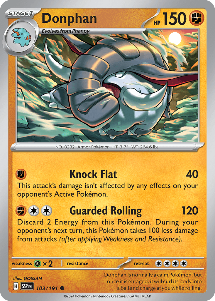 Donphan Surging Sparks card