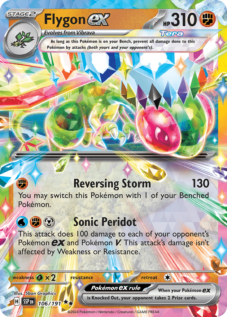 Flygon ex Surging Sparks card