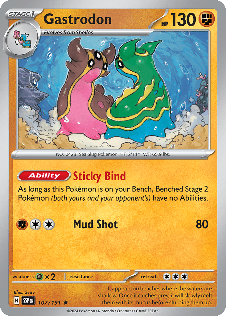 Gastrodon Surging Sparks card