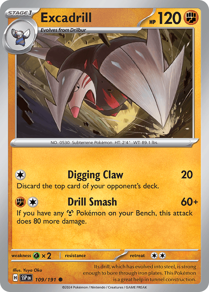 Excadrill Surging Sparks card