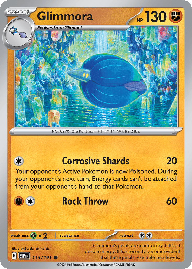Glimmora Surging Sparks card