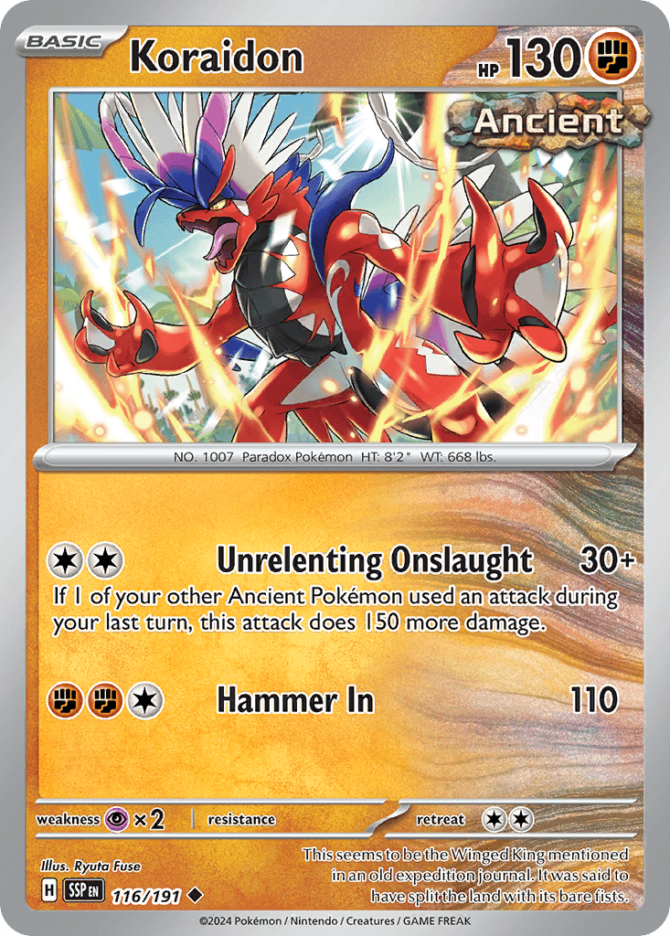 Koraidon Surging Sparks card