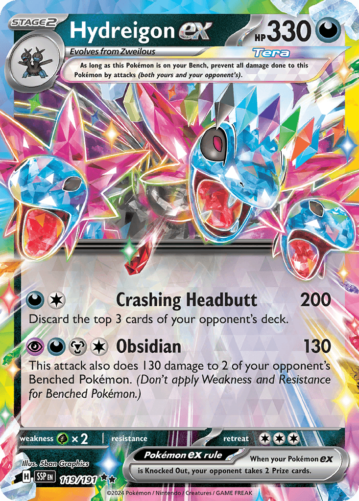 Hydreigon ex Surging Sparks card