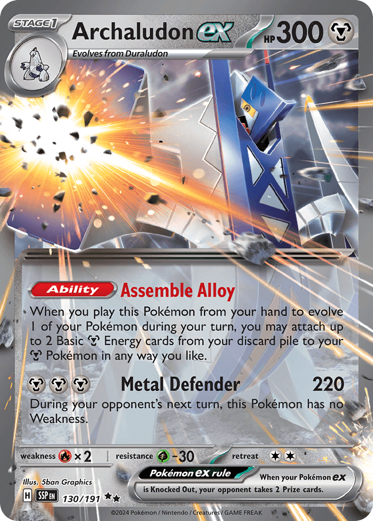 Archaludon ex Surging Sparks card