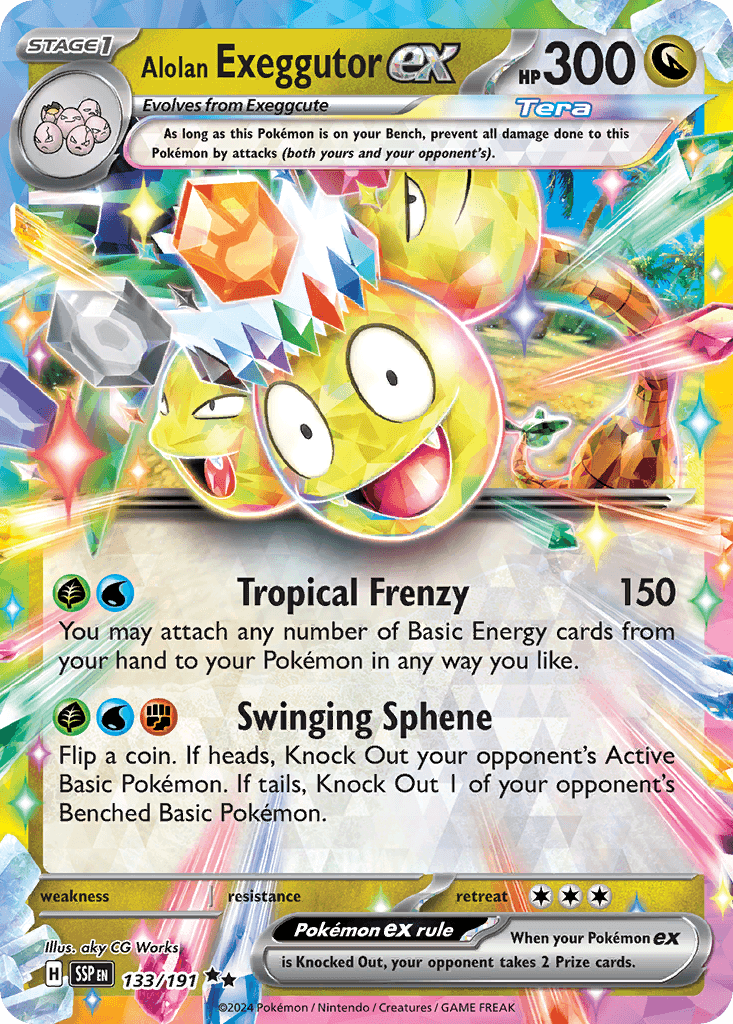 Alolan Exeggutor ex Surging Sparks card