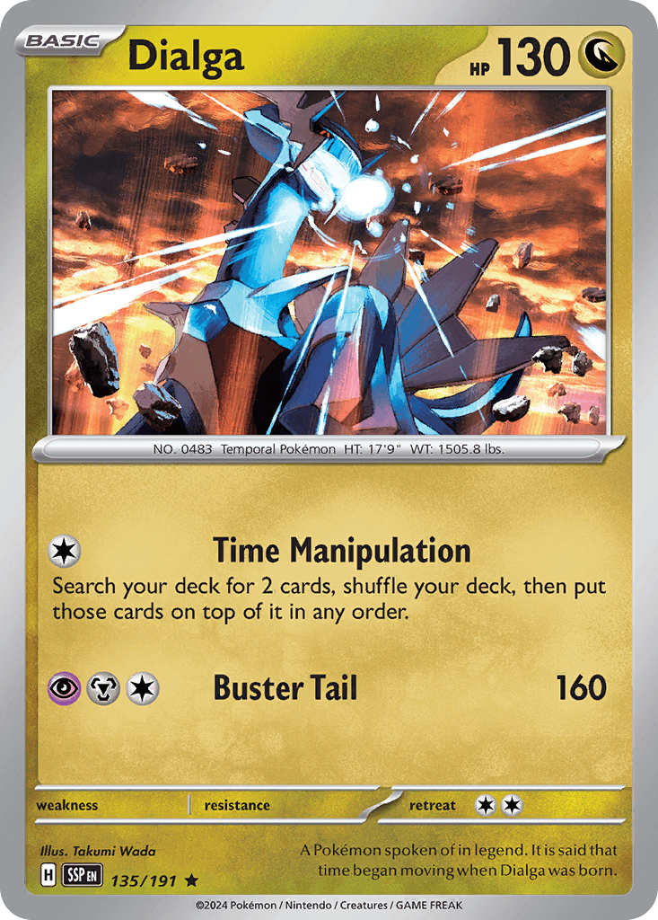 Dialga Surging Sparks card
