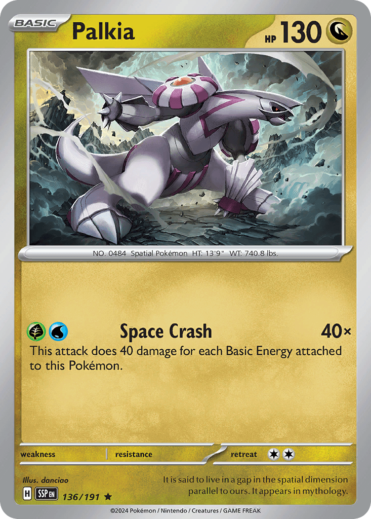 Palkia Surging Sparks card
