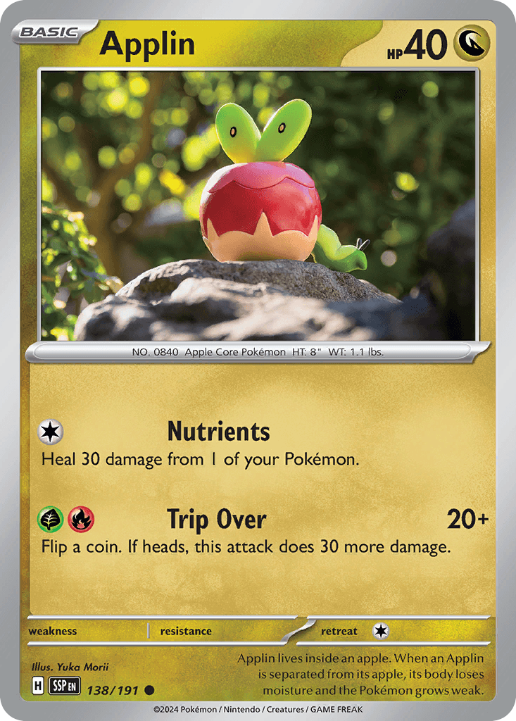 Applin Surging Sparks card