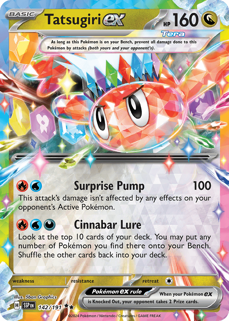 Tatsugiri ex Surging Sparks card