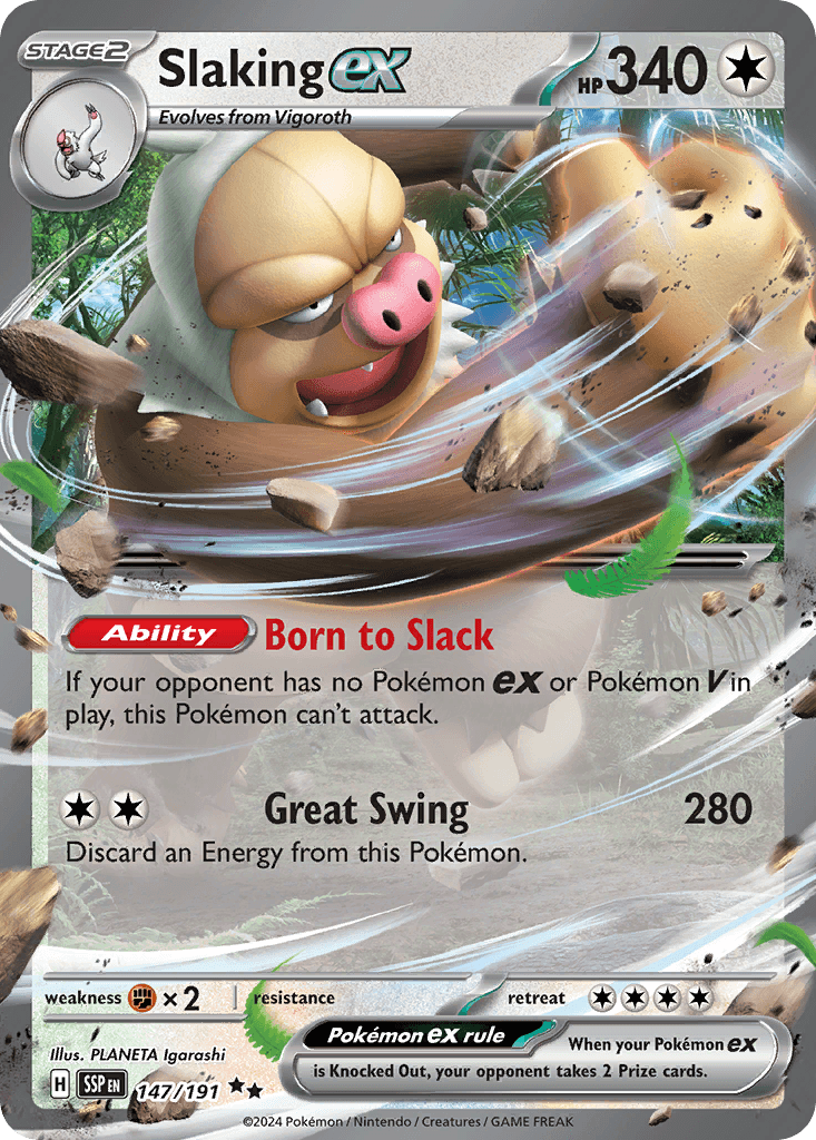 Slaking ex Surging Sparks card