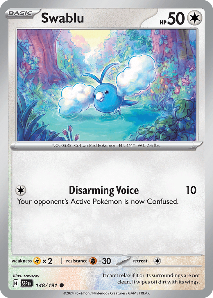 Swablu Surging Sparks card