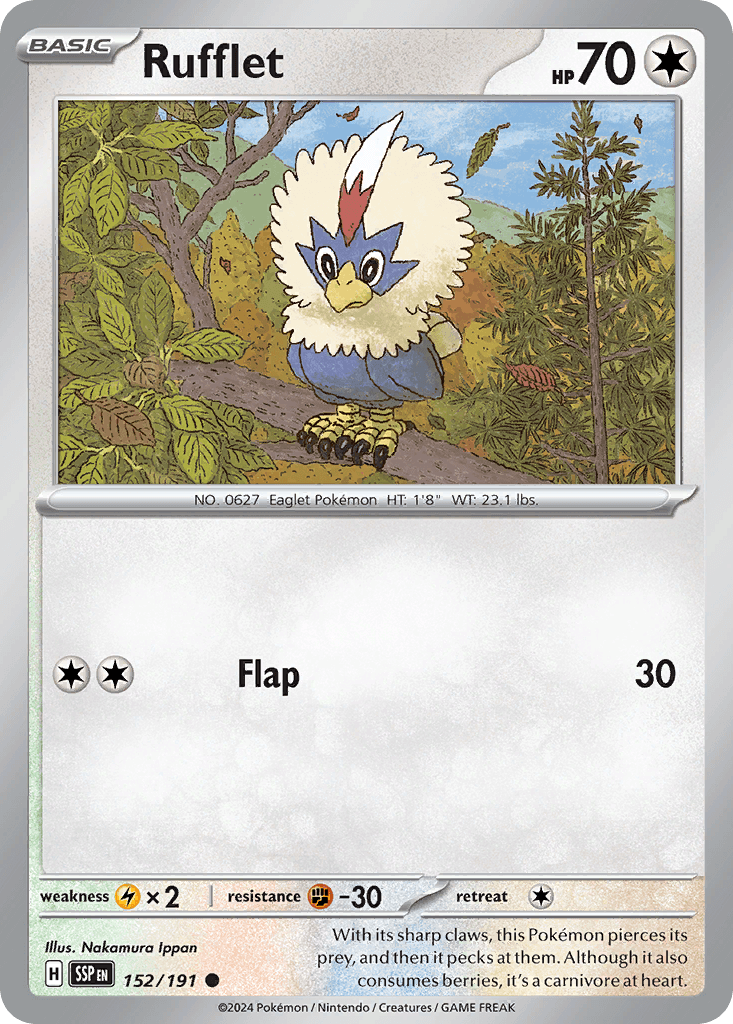 Rufflet Surging Sparks card