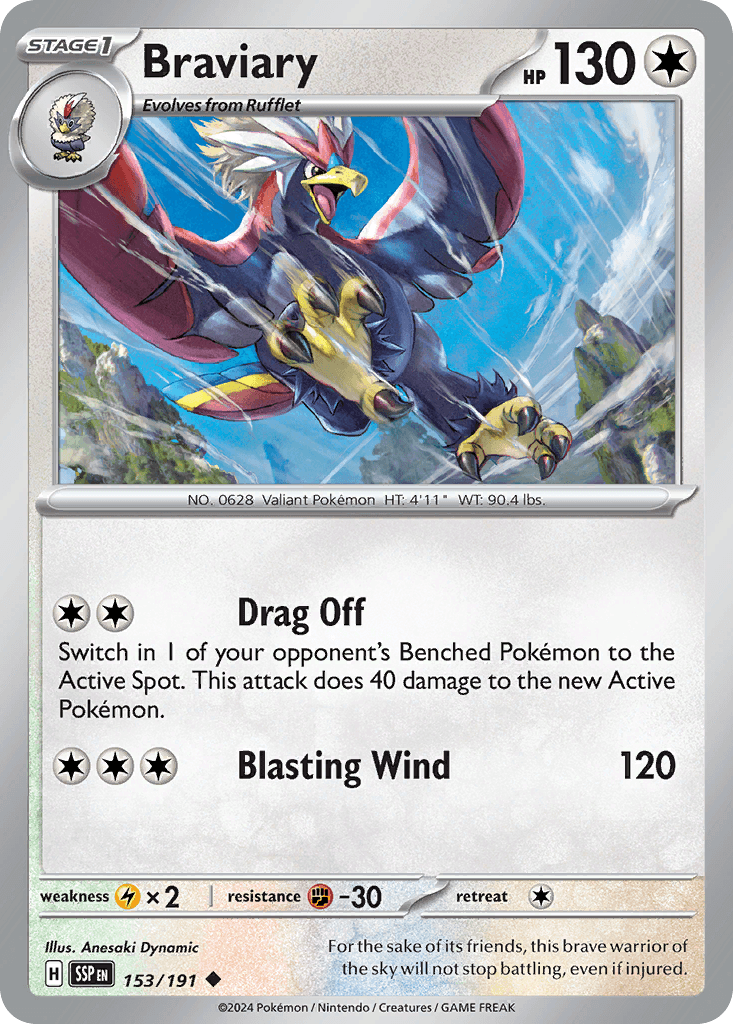 Braviary Surging Sparks card
