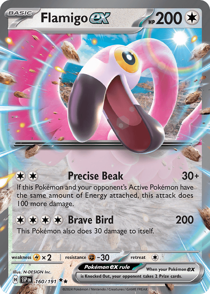 Flamigo ex Surging Sparks card