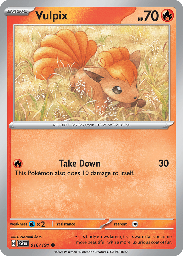 Vulpix Surging Sparks card