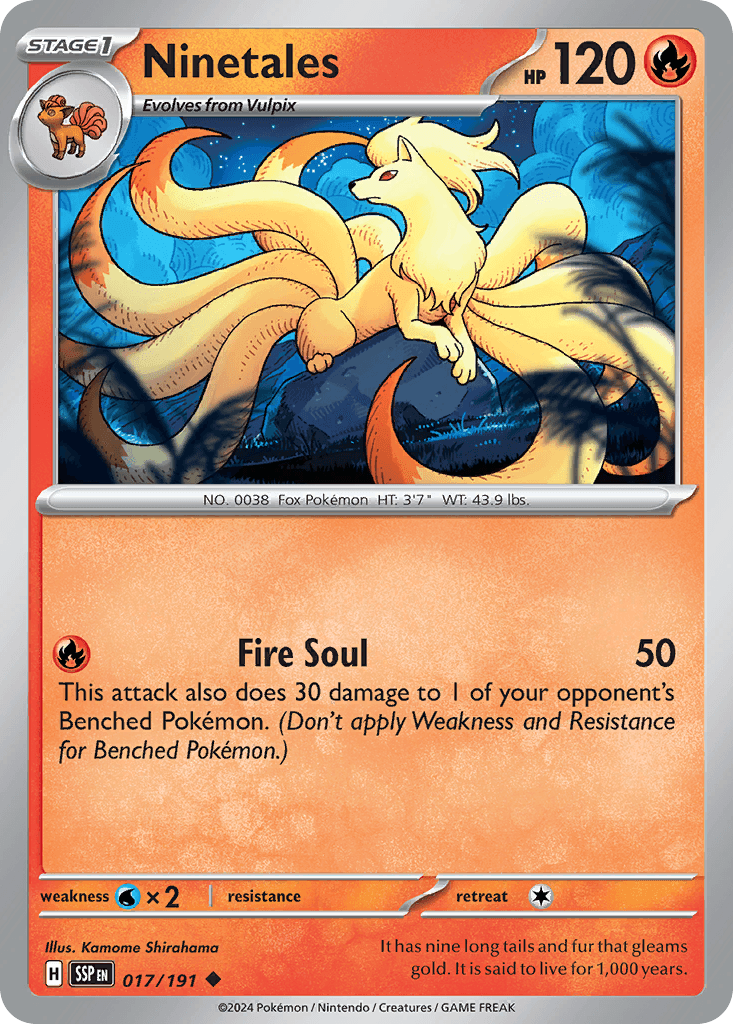 Ninetales Surging Sparks card