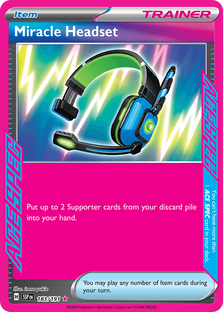 Miracle Headset Surging Sparks card