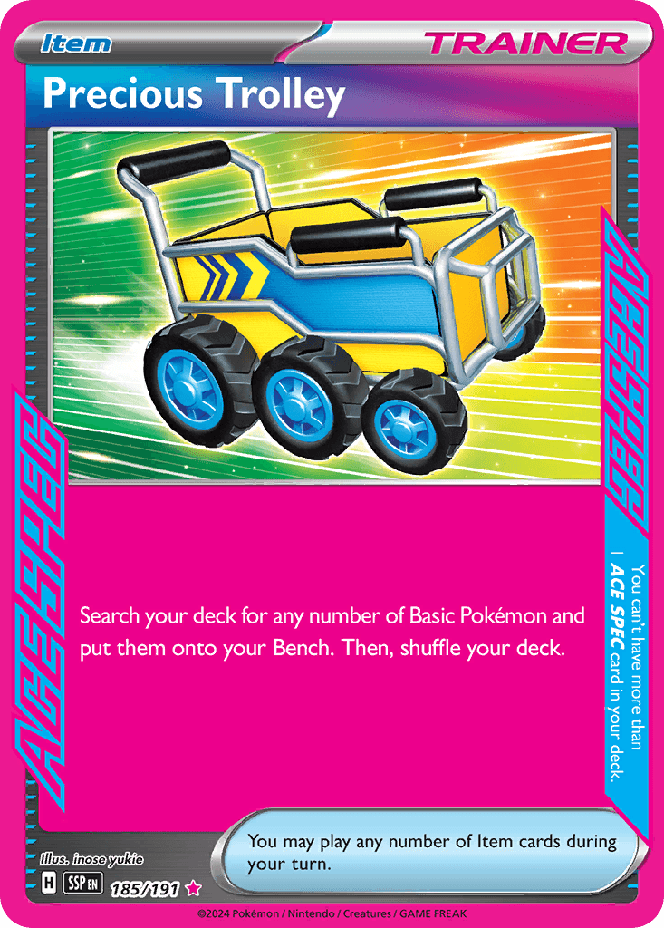 Precious Trolley Surging Sparks card