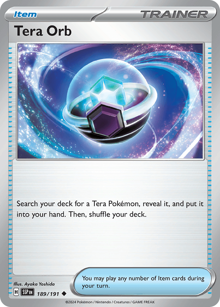 Tera Orb Surging Sparks card