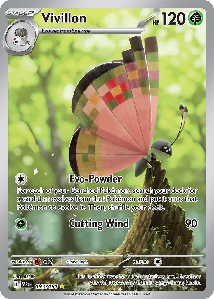 Vivillon Surging Sparks card