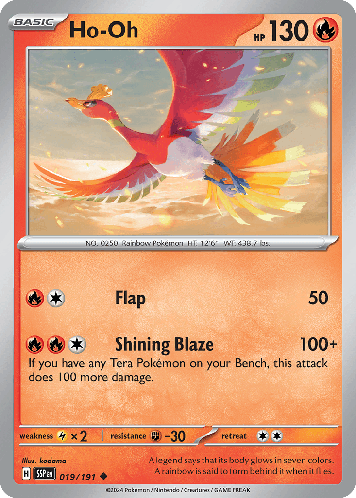 Ho-Oh Surging Sparks card