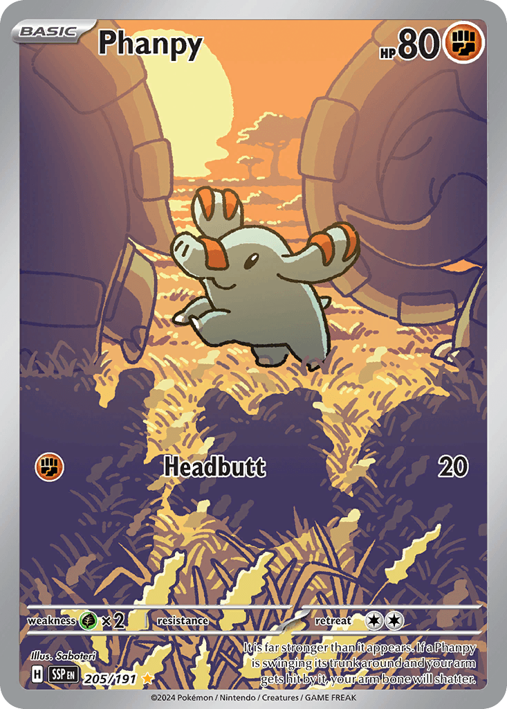 Phanpy Surging Sparks card
