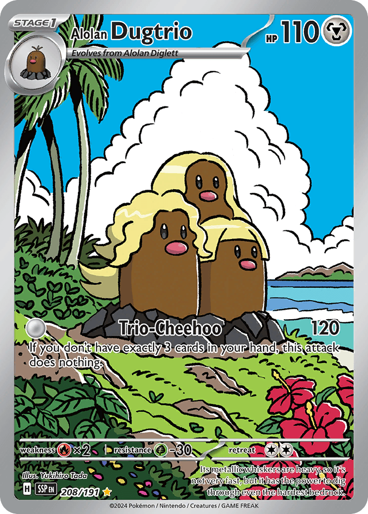 Alolan Dugtrio Surging Sparks card