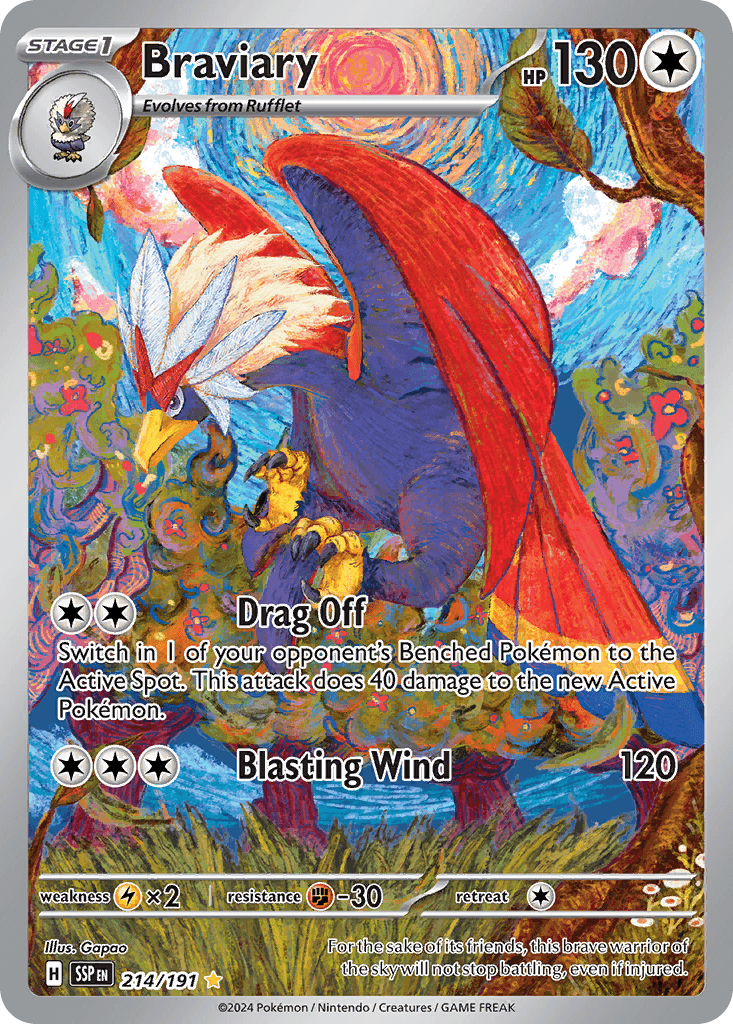 Braviary Surging Sparks card