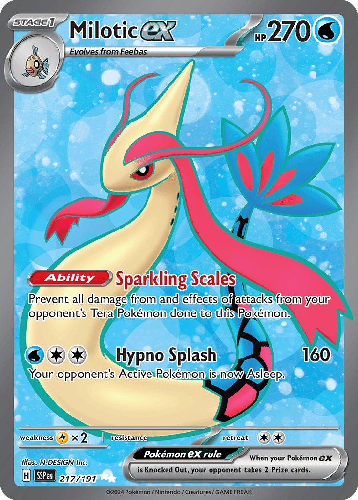Milotic ex Surging Sparks card