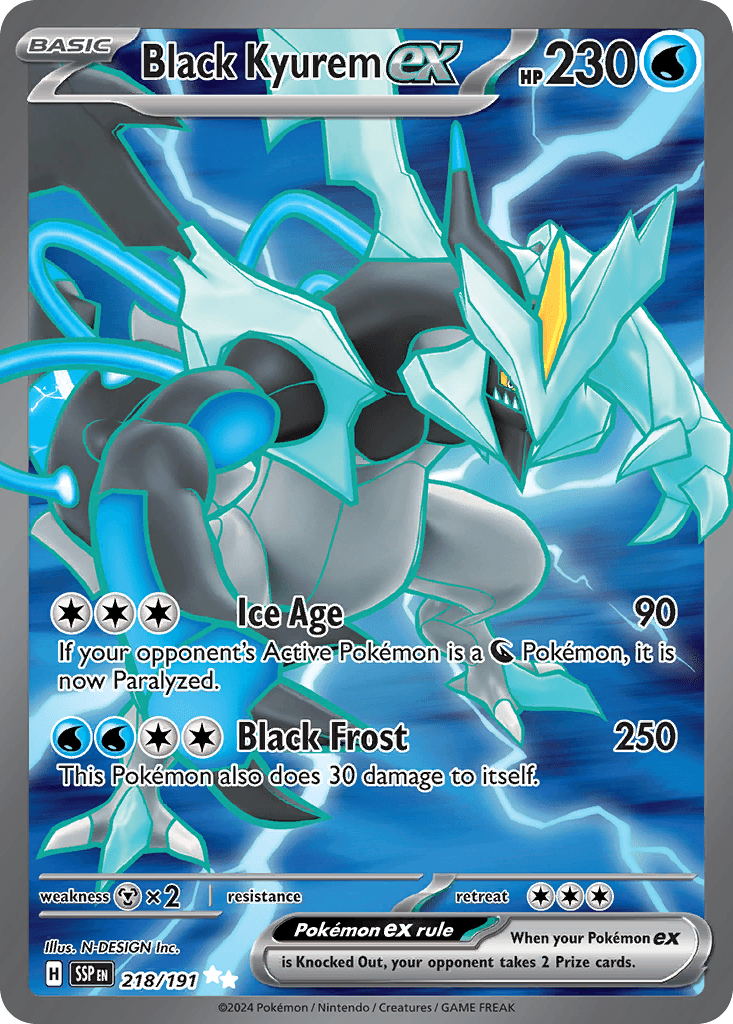 Black Kyurem ex Surging Sparks card