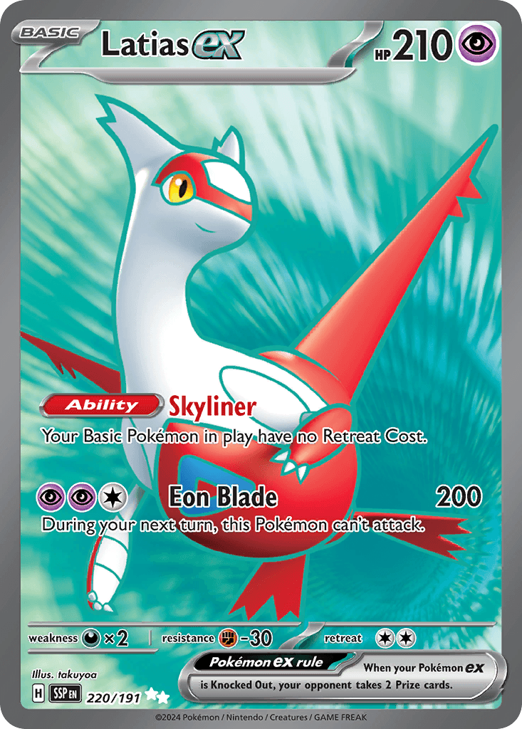 Latias ex Surging Sparks card
