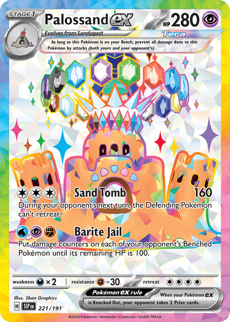 Palossand ex Surging Sparks card