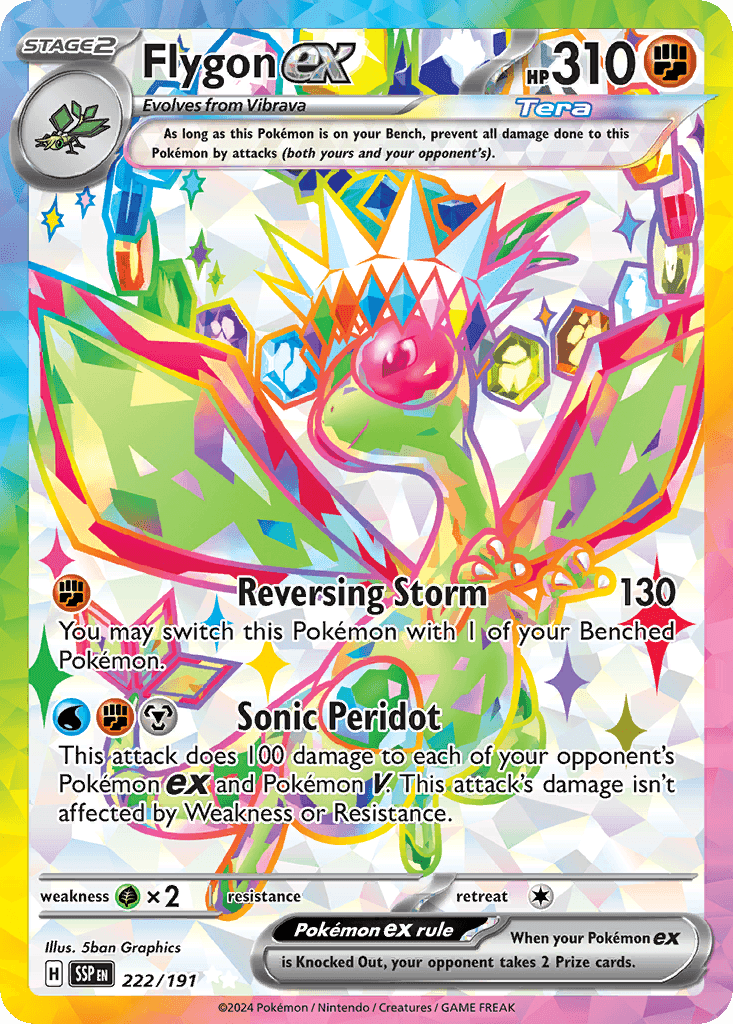 Flygon ex Surging Sparks card