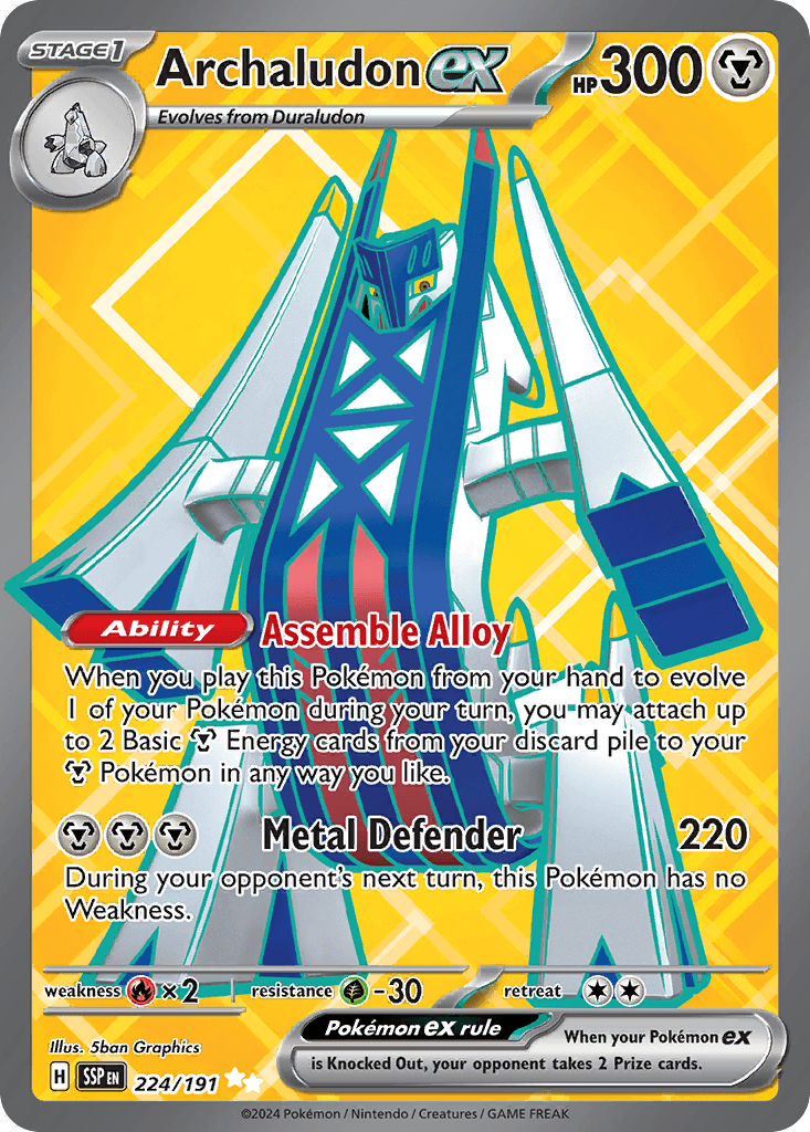 Archaludon ex Surging Sparks card